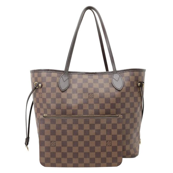 Louis Vuitton  Neverfull MM Damier Ebene Shoulder Bag Brown - Picture 1 of 15